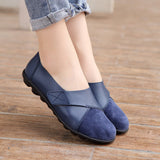 Hochwertige orthopädische Schuhe aus echtem, bequemem Leder Loafers – Blau