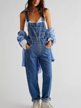 Shaira - Klassischer Denim-Overall in entspannter Passform – Dunkelblau