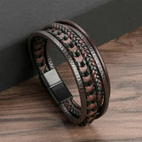Timeless Vintage - Luxuriöses Lederarmband – Braun