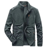 Herrenjacke | Stehkragen und Reißverschlusstaschen – Grau