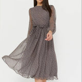 Marilyn - Polka Dot Kleid für Frauen – Grau