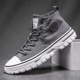 Trendy Urban Canvas Sneakers für Herren - Viktor – Grau