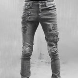 LuxeLine Denim Jeans – Grau