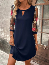Clelia – Leichtes Und Elegantes Sommer Kleid – Marineblau