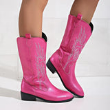 Mael – Cowboystiefel aus Leder – Rosa