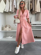 Zaya - Elegantes Casual Kleid – Rosa