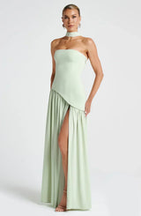 Rynellea - Elegantes trägerloses Abendkleid – Minze