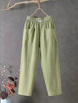 Suzanne | Leinenhosen für Frauen – Grün