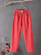 Suzanne | Leinenhosen für Frauen – Rot