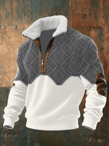 Navor – Stilvoller Freizeitpullover – Grau/Weiß