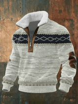 Navor – Stilvoller Freizeitpullover – Grau/Schwarz