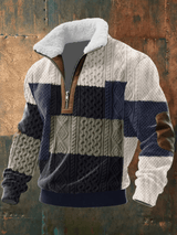 Navor – Stilvoller Freizeitpullover – Weiß/Schwarz/Blau