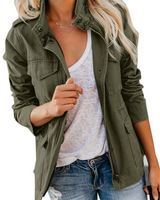 Margarete | Damen Utility Zip Jacke – Grün