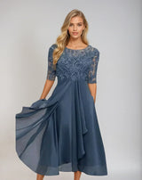 Zarelia - Luxuriöses Festkleid – Blau
