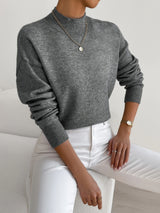 Gertrud – Strickpullover – Grau