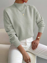 Yvonne - Eleganter und warmer Pullover – Hellgrün