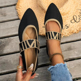 Marlena | Damen Mary Jane Karomuster Ballerinas – Schwarz