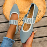 Marlena | Damen Mary Jane Karomuster Ballerinas – Grau