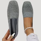 Marlene | Damen Slip-On Gestrickte Sneaker – Grau