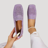 Marlene | Damen Slip-On Gestrickte Sneaker – Lila