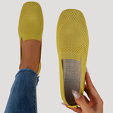 Marlene | Damen Slip-On Gestrickte Sneaker – Gelb