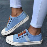Marlies | Damen Casual Sneaker mit Streifendetail – Blau