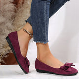 Marlotta | Damen Ballerinas mit Schleife – Burgunder