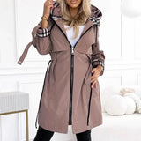 BerlinCraft™ Mantel mit Urbanen Cutouts und Hochwertigen Details / Verleihen Sie Ihrem Winterlook einen Hauch von Chic! – Braun