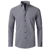 Leichtes Stretch Langarmshirt – Grau