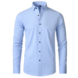 Leichtes Stretch Langarmshirt – Hellblau