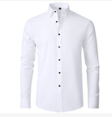 Leichtes Stretch Langarmshirt – Weiß