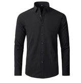 Leichtes Stretch Langarmshirt – Schwarz