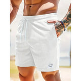 Maximilian | Herren Badeshorts mit Kordelzug – Weiß