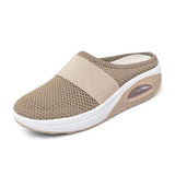 Meike | Damen Slip-On Sneaker mit Luftkissensohle – khaki