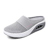 Meike | Damen Slip-On Sneaker mit Luftkissensohle – Grau