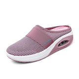 Meike | Damen Slip-On Sneaker mit Luftkissensohle – Rosa