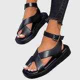 Melinda | Damen Verstellbare Riemchen Sandalen – Schwarz