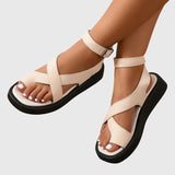 Melinda | Damen Verstellbare Riemchen Sandalen – Beige