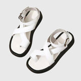 Melinda | Damen Verstellbare Riemchen Sandalen – Weiß