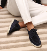 Brandon | Schnürung Classic-Fit Schuhe – Dunkelblau
