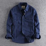 Aiden | freizeithemd für herren – marineblauw