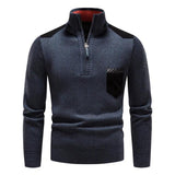 Hochwertiger herrenpullover aus merinowolle – Blau