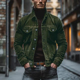 MILO | RETRO CORDJACKE – Olivgrün
