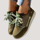 Mirabel | Damen Sneaker mit Seitlichem Reißverschluss – Grün