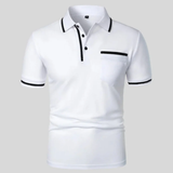 Miro | Herren Poloshirt Mit Kontrast Taschen Alltag – Weiß