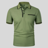 Miro | Herren Poloshirt Mit Kontrast Taschen Alltag – Grün