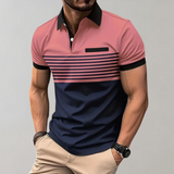 Moderne weiche Sommer-Polo-Shirt – Rosa