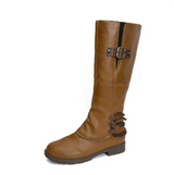 Judy | kniehohe lederstiefel – Braun