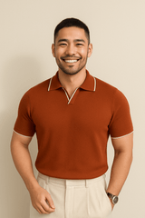 Casimir - Weiches Poloshirt – Braun
