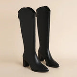 Adeline Kniehohe Stiefel – Schwarz